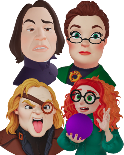 DIY - Kit Professores de Hogwarts – Peças 3D (Coleção Harry Potter)